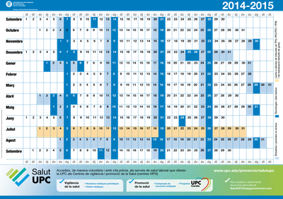Calendari UPC 2014-2015